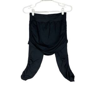 Athleta Seamless Skirts Got Legs Leggings Ruched Small Black Capri